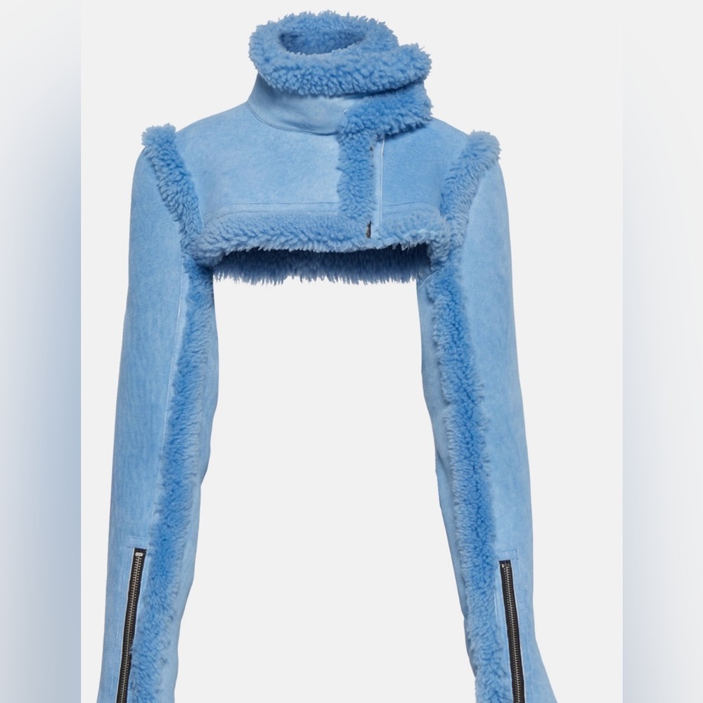LaQuan Smith Cropped Shearling Bolero! Size Medium
